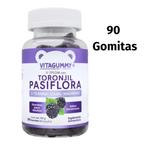 Gomitas Pasiflora + Toronjil + L-Teanina + GABA + Magnesio