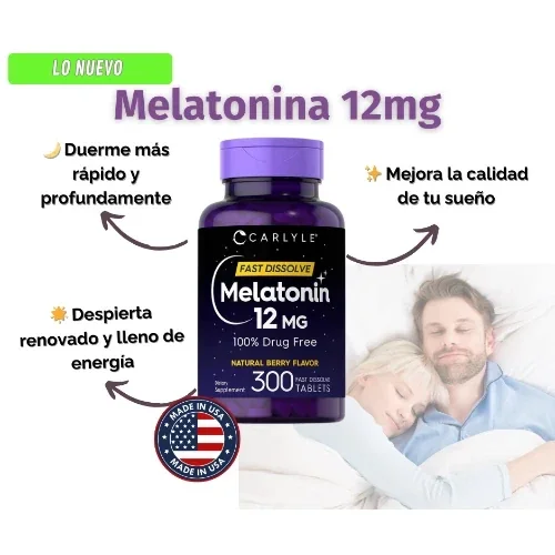 Melatonina 12mg Hecho en Estados Unidos